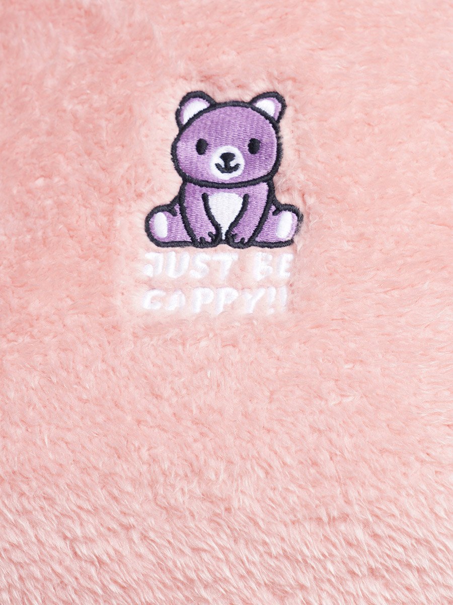 Teddy Embroidered Round Neck Sweatshirt