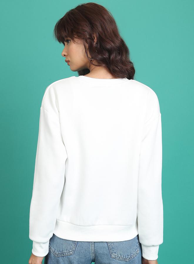 Relaxed Fit Typography Print Sweatshirt