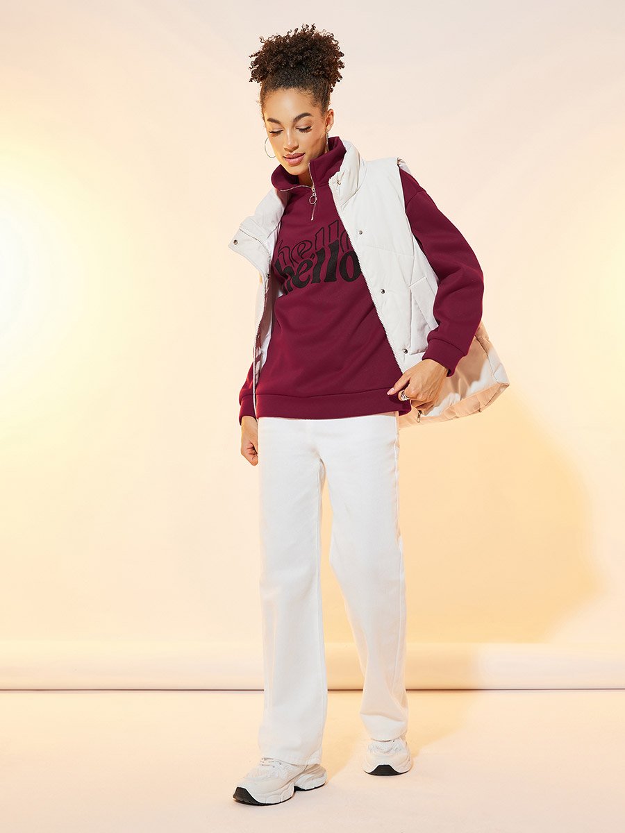 Printed Oversized Sweatshirt