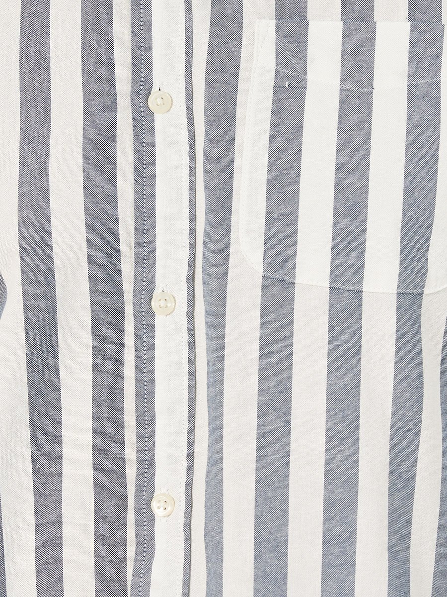 Striped Button-Down Collar Oxford Shirt