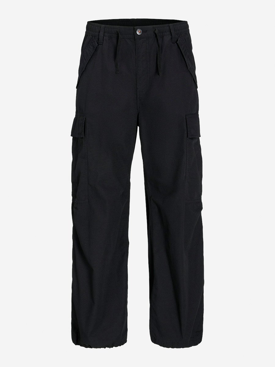 Wide Leg Parachute Cargo Pants