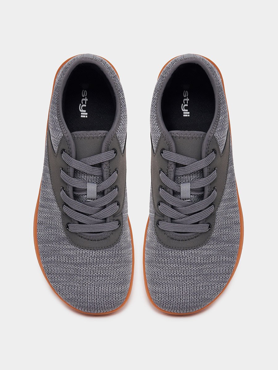 Knitted Lace Up Lightweight Sneakers