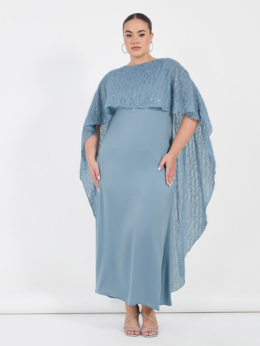 knee length dresses for ladies Hathaway Maxi Dress | Blue Floral | Womens main image 1