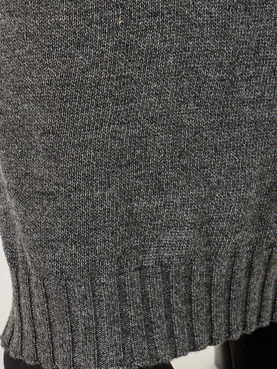 Plus Size Solid Long Sleeves Sweater Maxi Dress