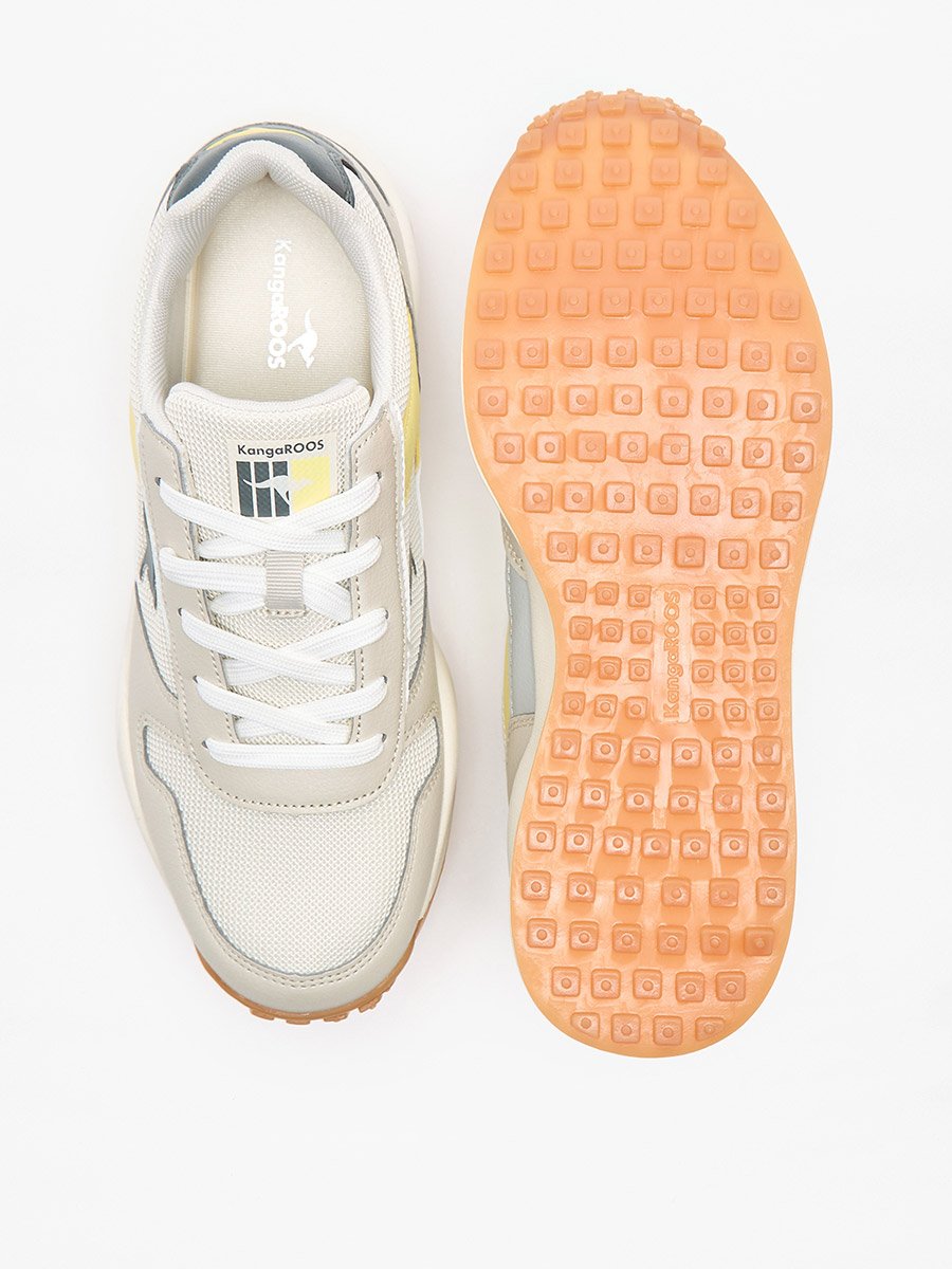 Panelled Sports Shoes with Lace-Up Closure