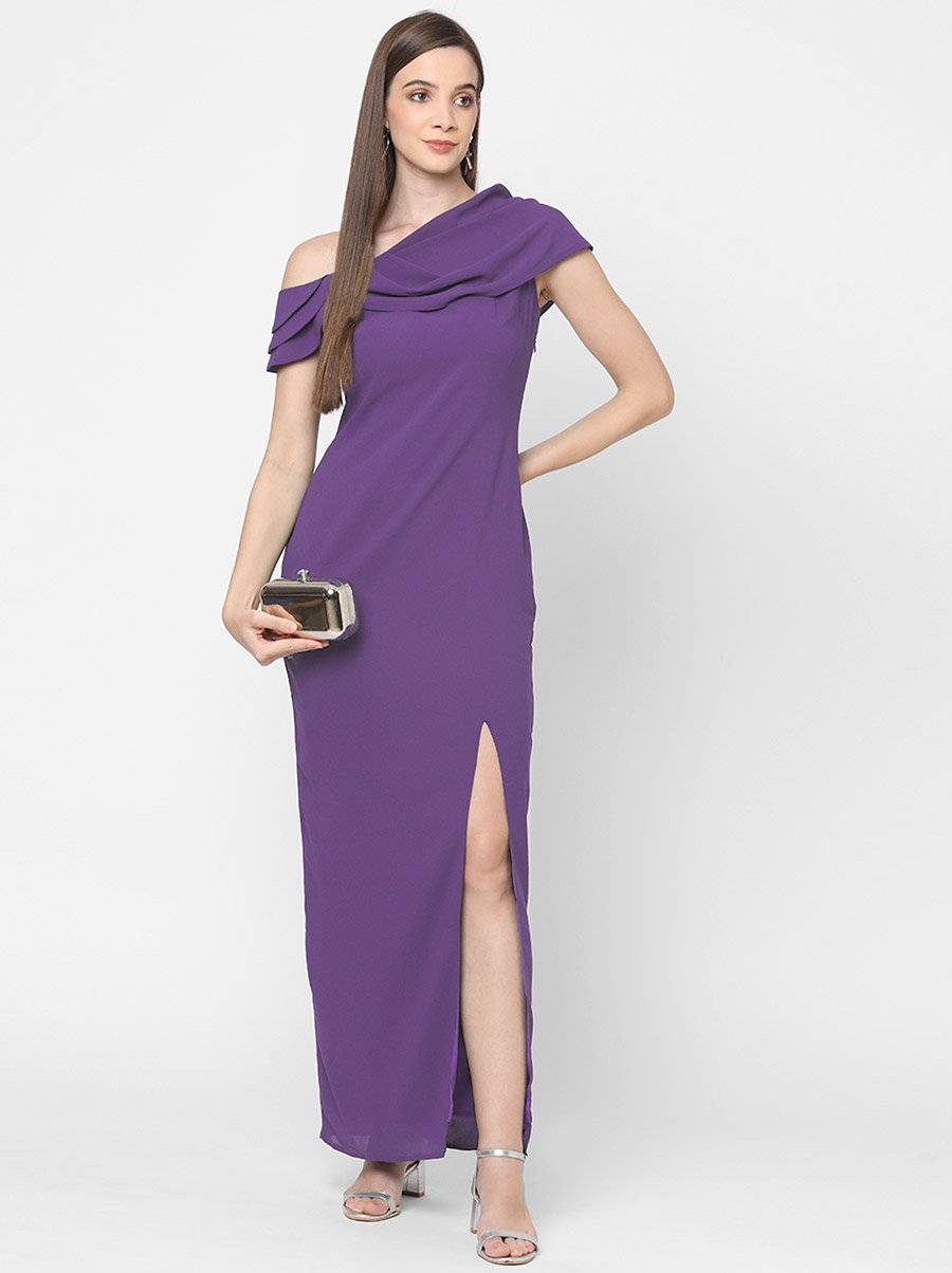 sachin and babi light blue dress Sloanne High Slit Maxi Dress by Bariano main image 0