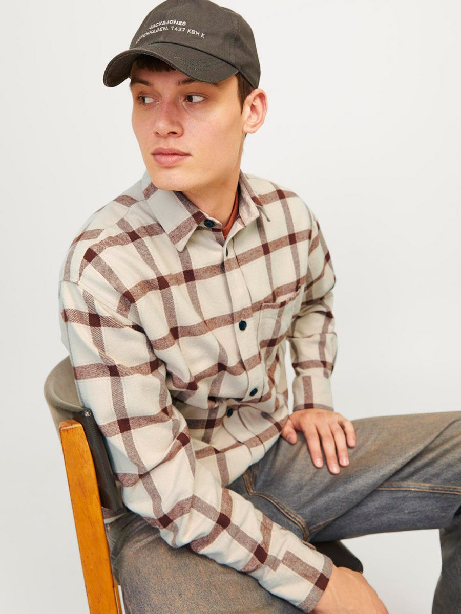 Checked Relaxed Fit Shirt with Patch Pocket