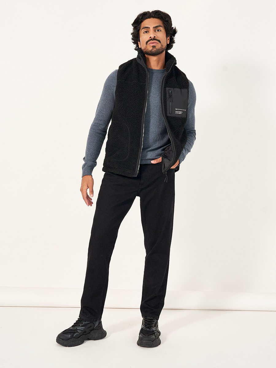 Teddy Body Warmer Vest with Zip Pocket