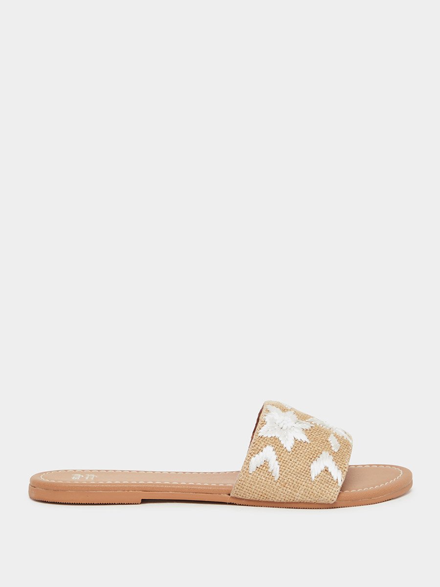 Embraided Open Toe Flat Sandals