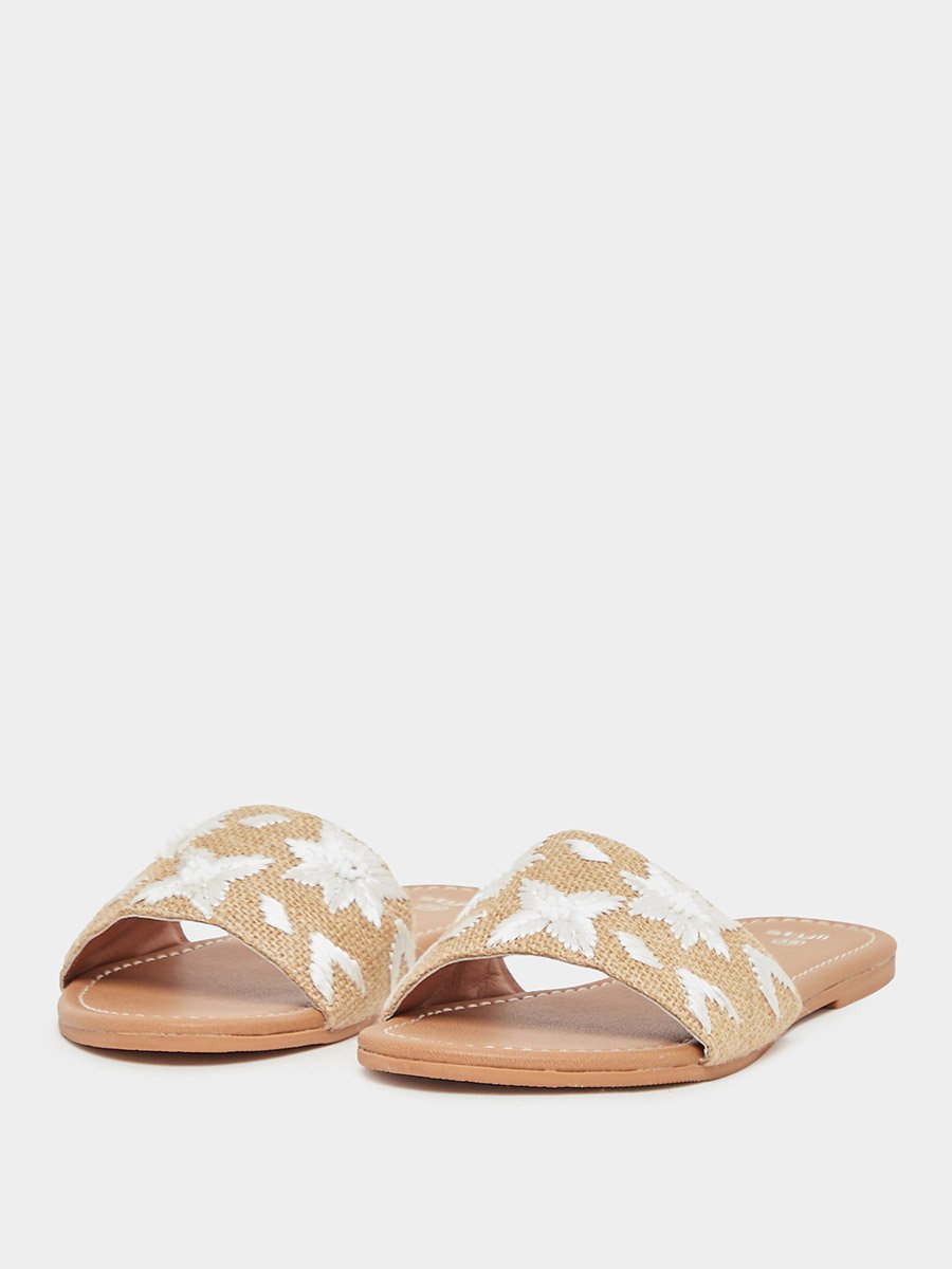 Embraided Open Toe Flat Sandals
