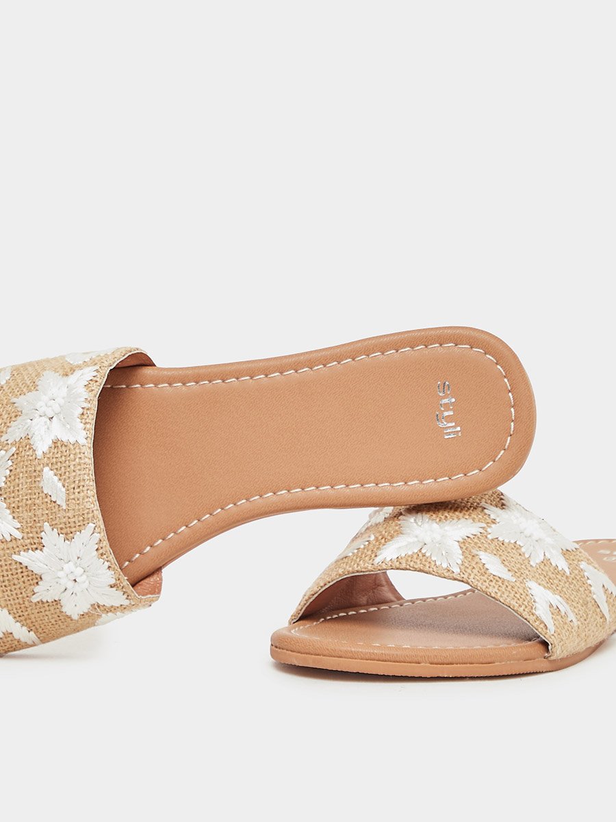 Embraided Open Toe Flat Sandals