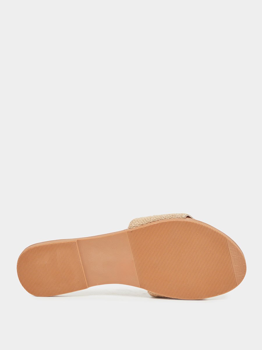 Embraided Open Toe Flat Sandals
