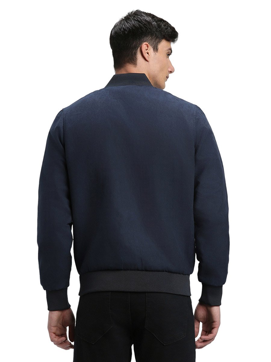 Regular Fit Suede Look Bomber Jacket