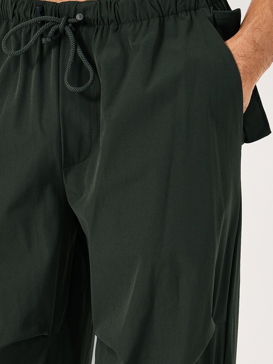 Parachute Oversized Joggers with Knee Pintuck Detail