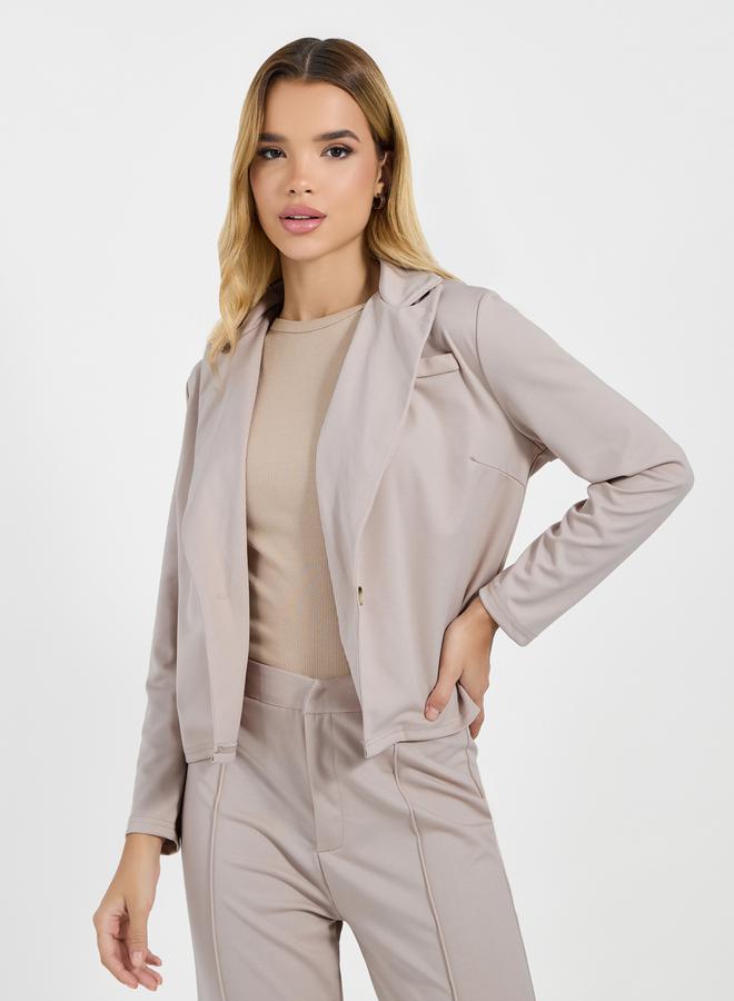 Regular Fit Short Length Blazer and Wide Leg Tailored Pants Co-Ords