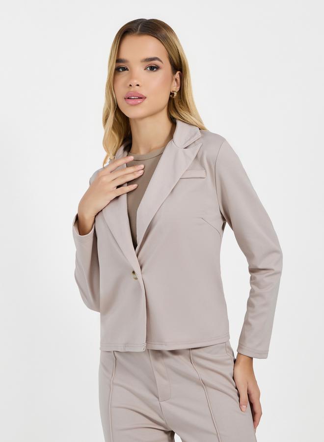 Regular Fit Short Length Blazer and Wide Leg Tailored Pants Co-Ords