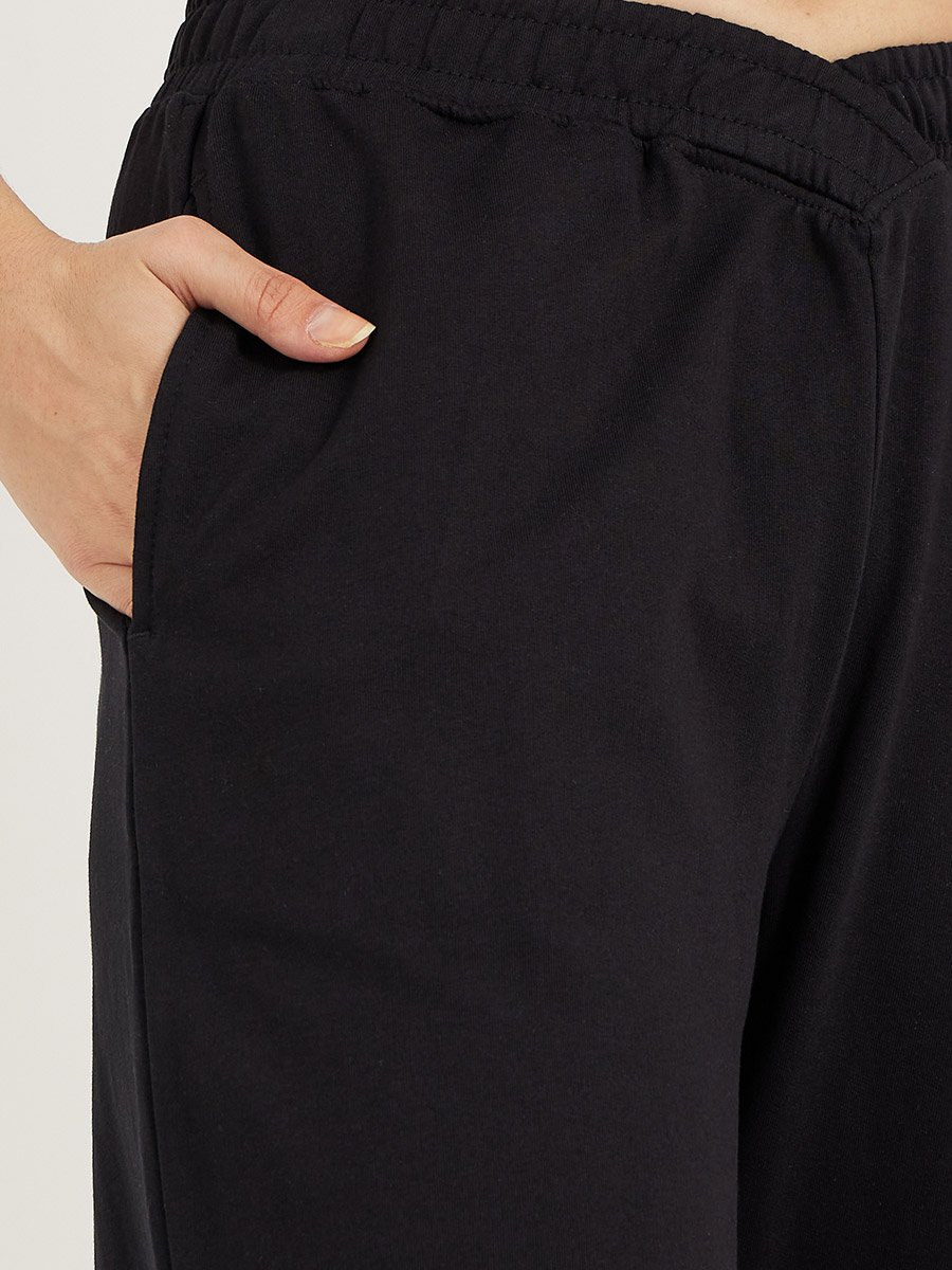 High Rise Cross Waistband Tapered Leg Joggers