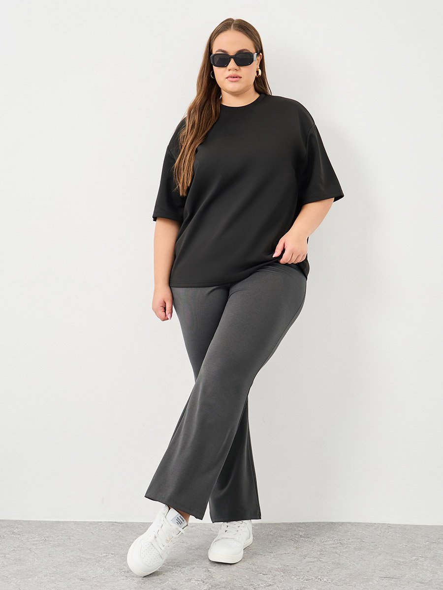 Plus High Rise Flared Pants