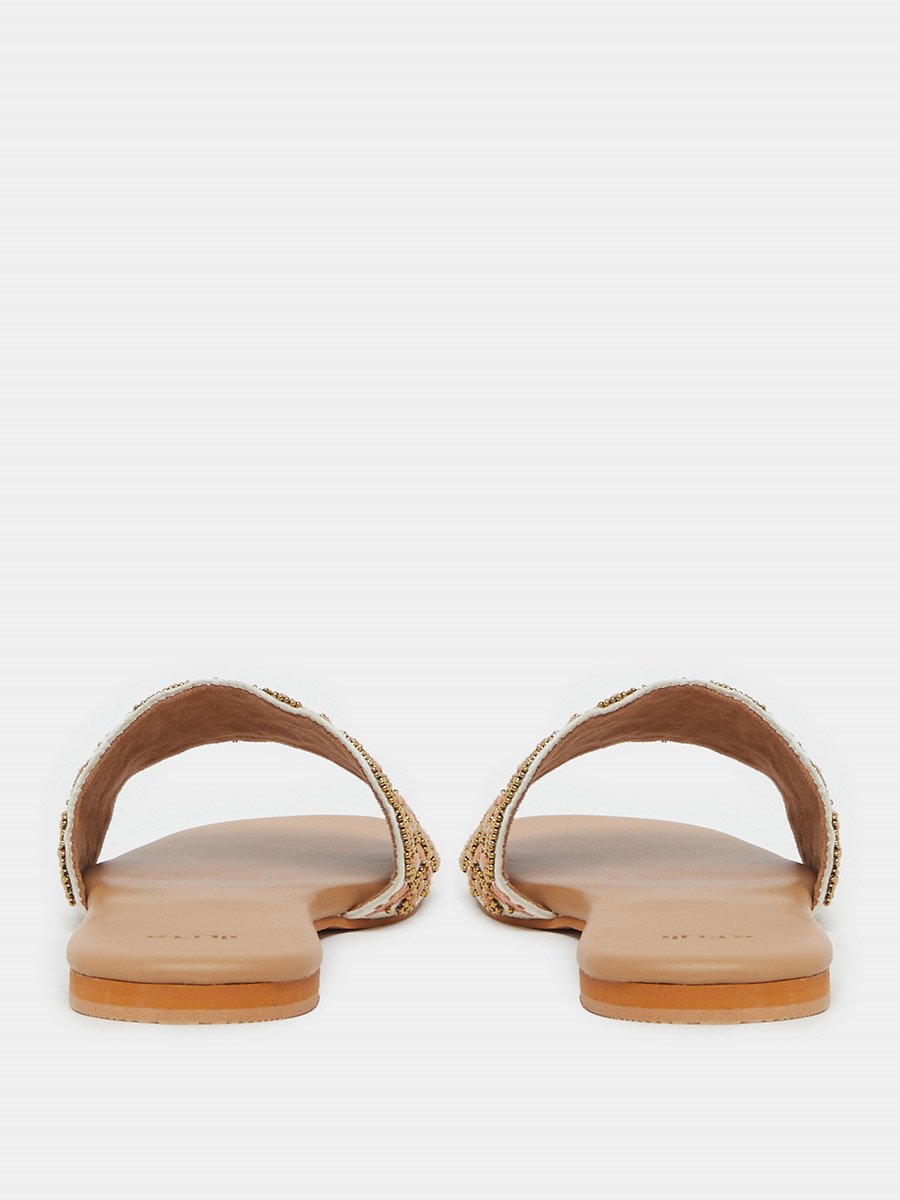 Embellished Flat Slip-On Sandals