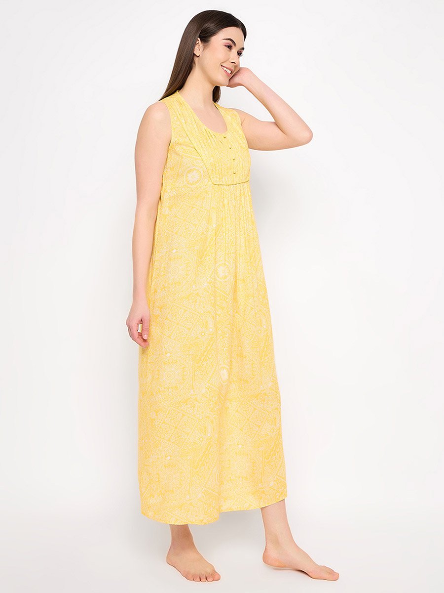 Paisley Print Sleeveless Nightdress