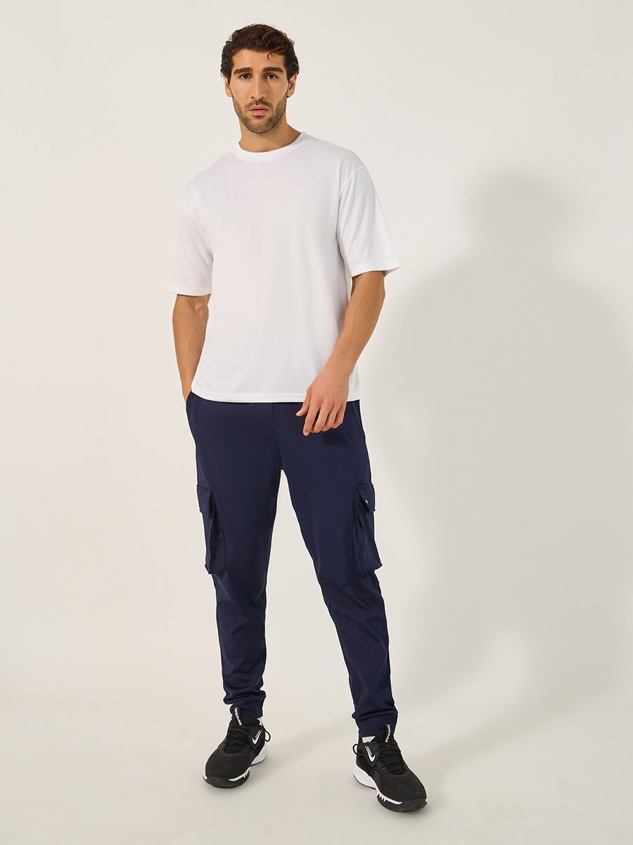 Slogan Print Round Neck Oversized Training T-Shirt