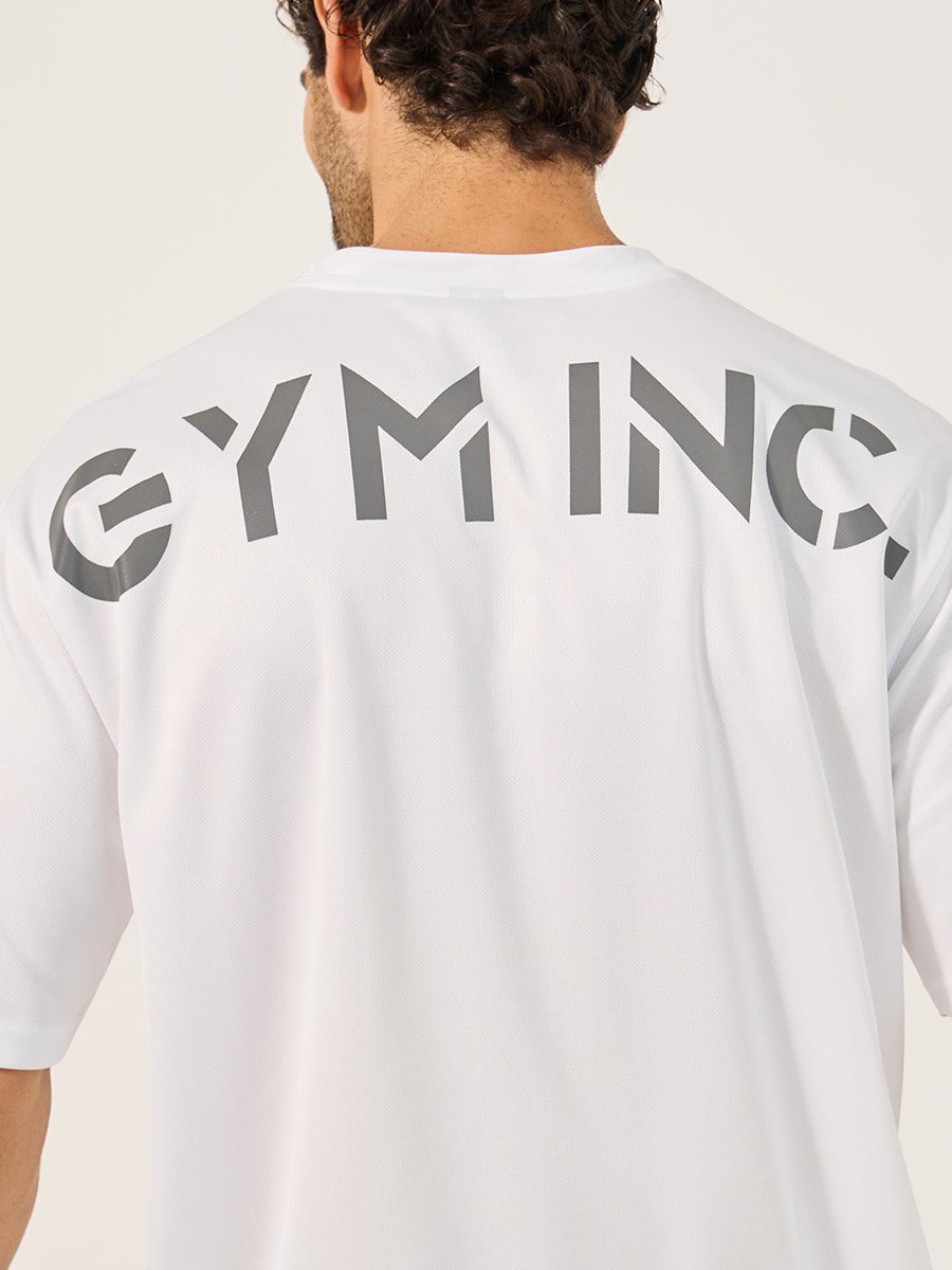 Slogan Print Round Neck Oversized Training T-Shirt