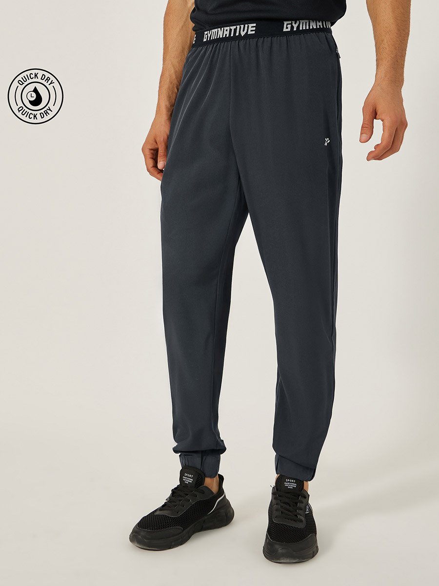 Slim Fit Printed Waistband Training Trackpants