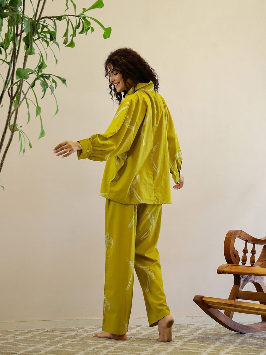 Graphic Print Relaxed Fit Shirt and Pants Co-Ords