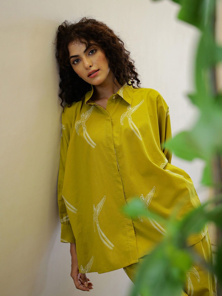 Graphic Print Relaxed Fit Shirt and Pants Co-Ords