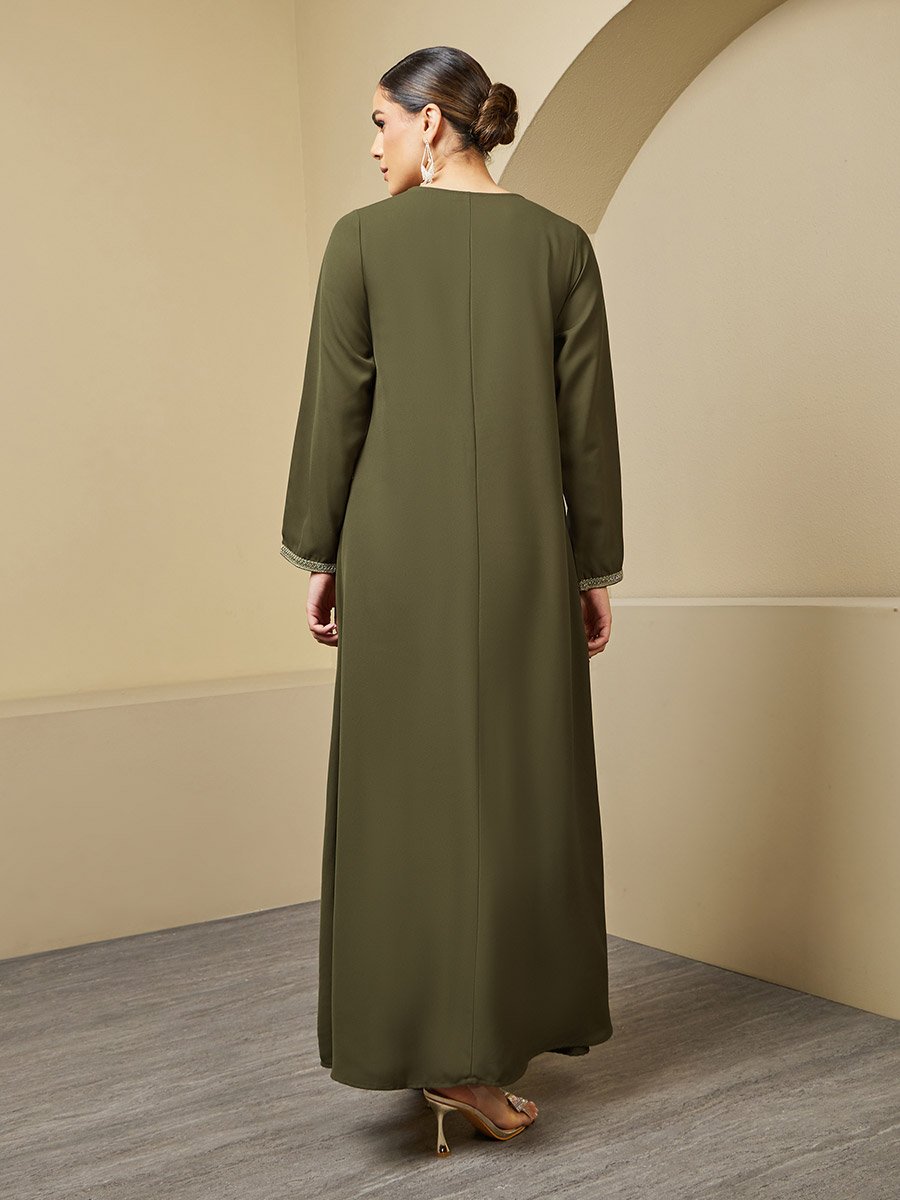 Lace Insert Detail A-Line Jalabiya