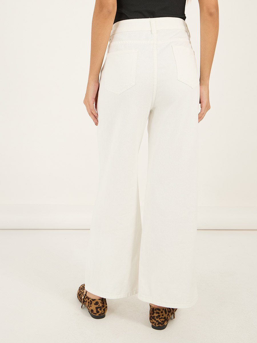 Wide Leg High Rise Stretchable Jeans
