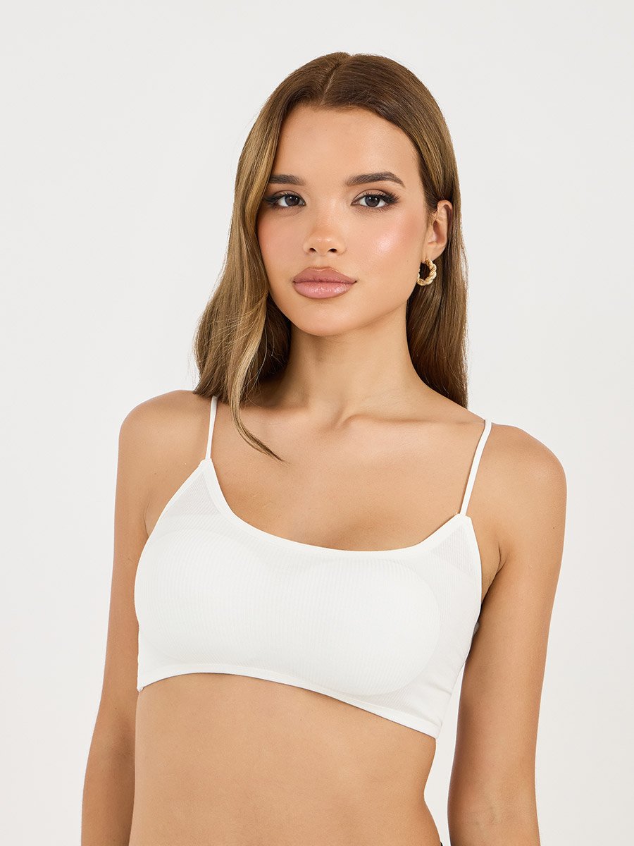 Pack of 3 - Padded Non Wired Criss Cross Back Strap Crop Top
