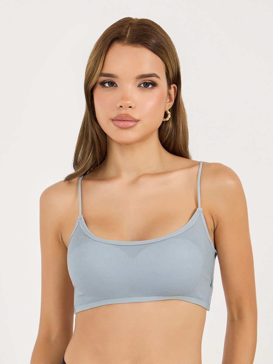 Pack of 3 - Padded Non Wired Criss Cross Back Strap Crop Top