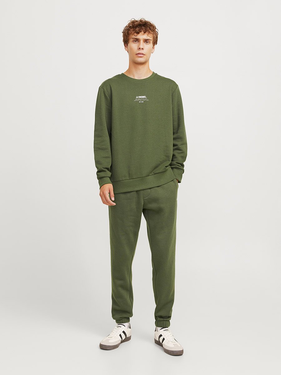 Elastic Cuffed Solid Joggers with Drawstring