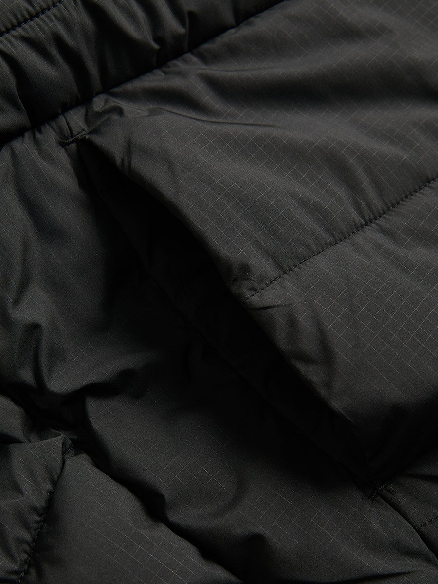 High Stand-Up Collar Puffer Jacket with Storage Bag