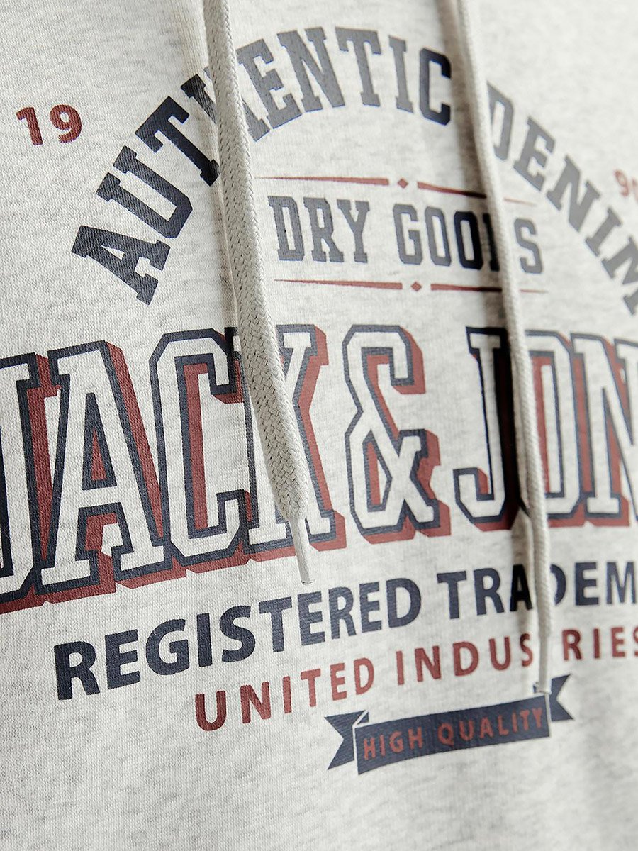 Logo Print Hoodie with Drawstring