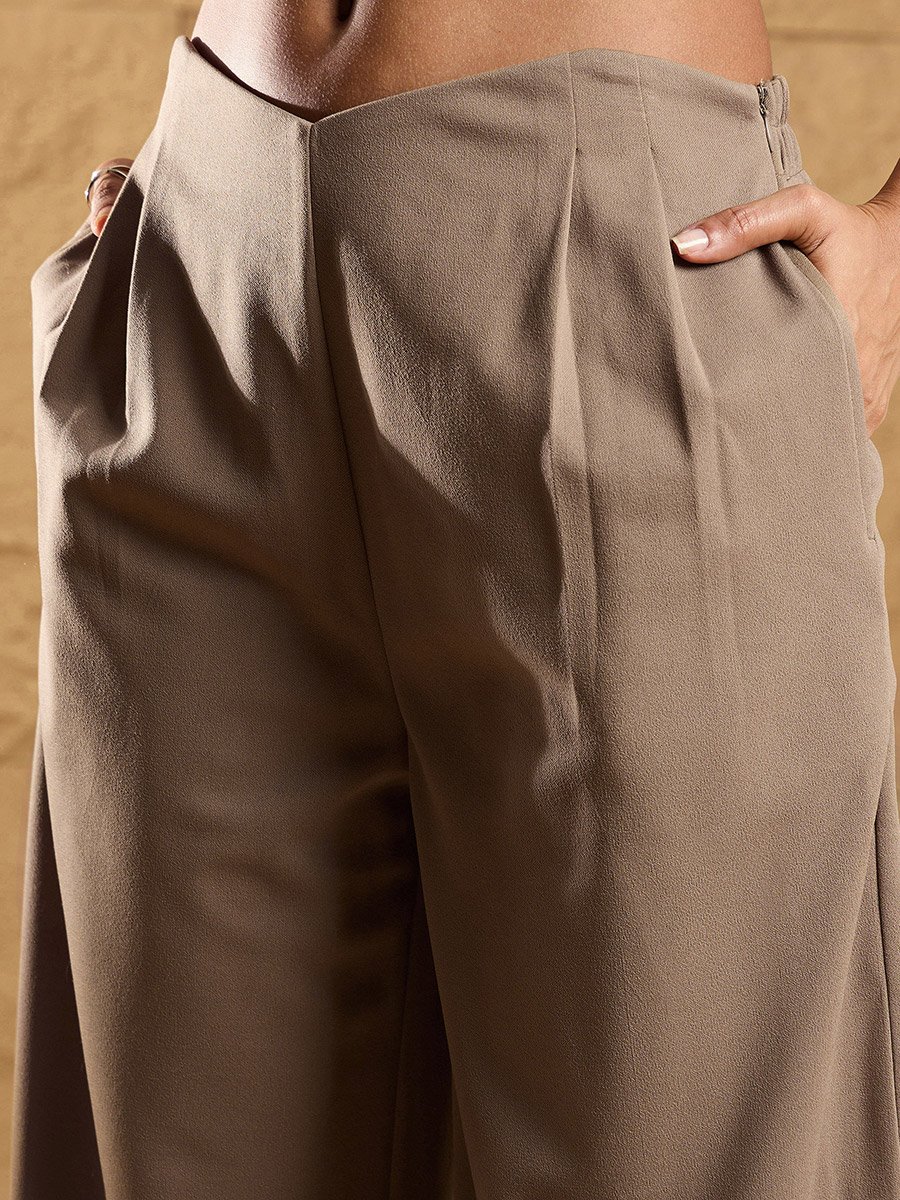 Front Pleated Comfort Fit Korean Pants
