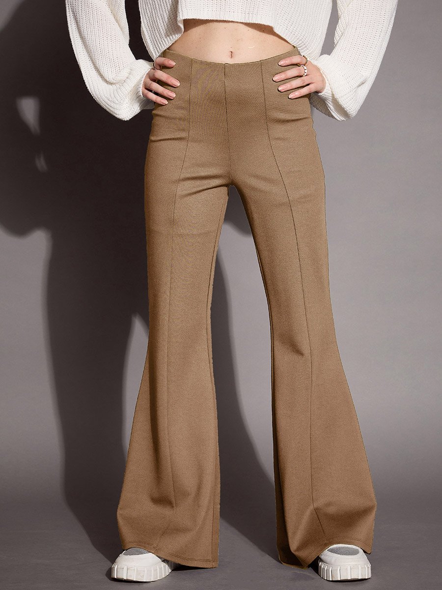 High Rise Bootcut Flared Trousers