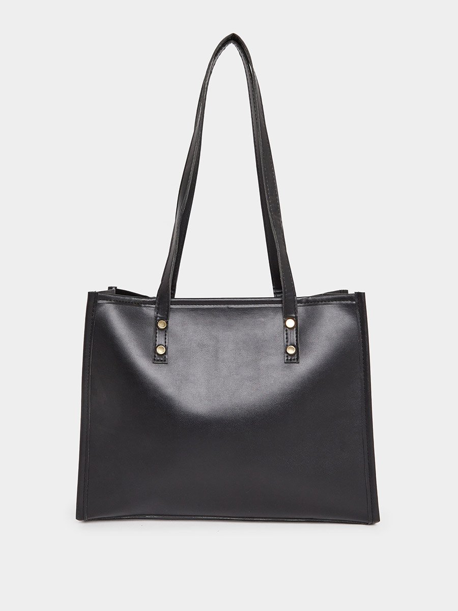Floral Pattern Shoulder Bag with Zip Closure