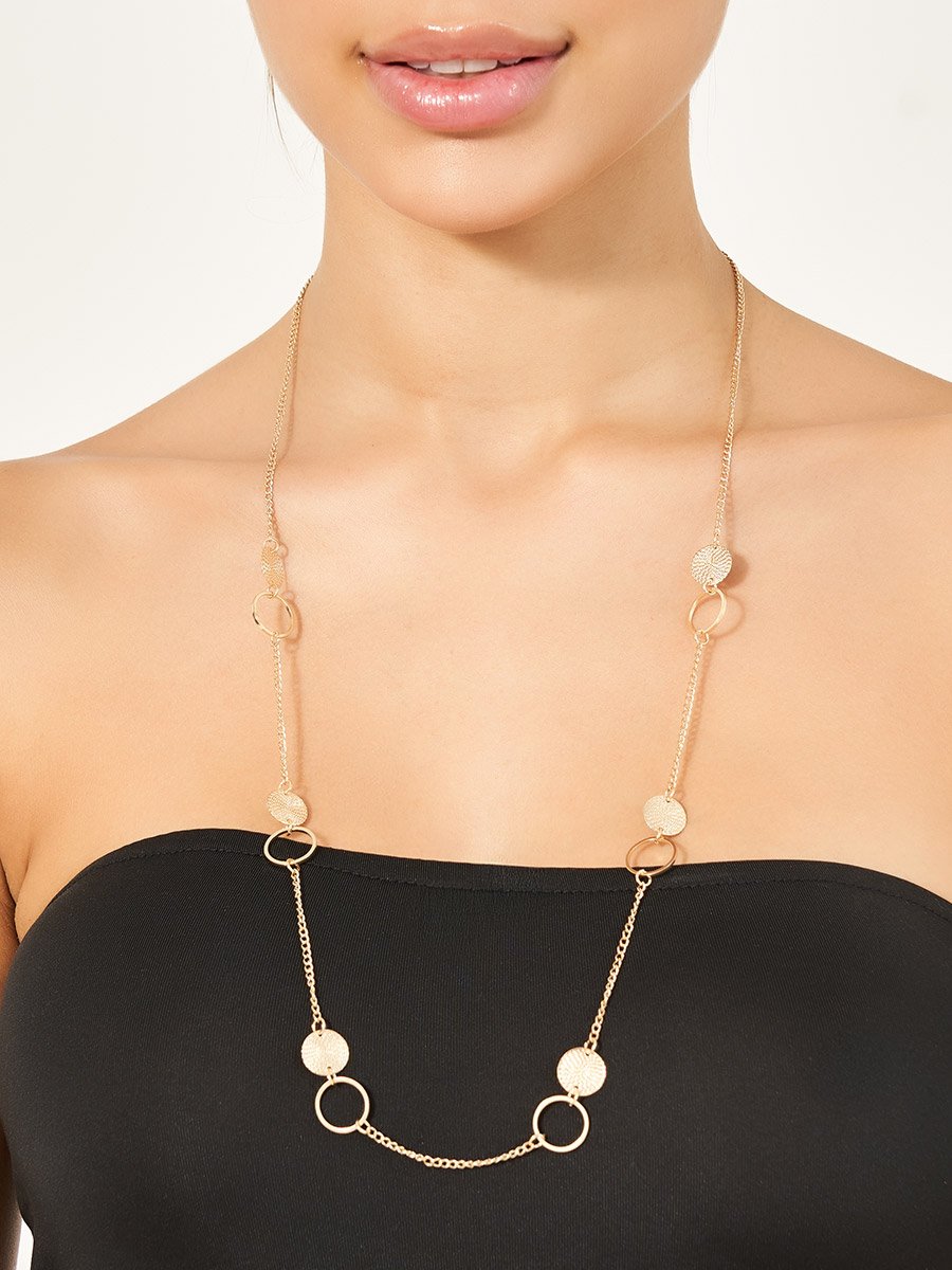 Round Trail Detail Necklace