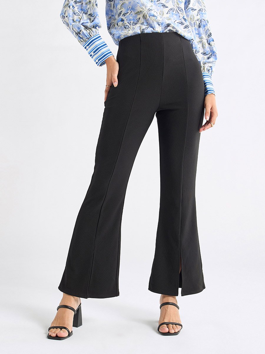 Textured Flared Leg Treggings