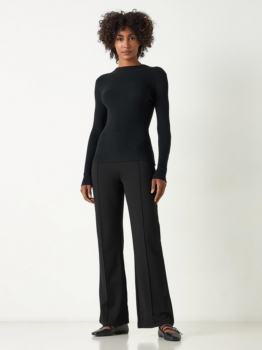Ribbed Sweater with Long Sleeves
