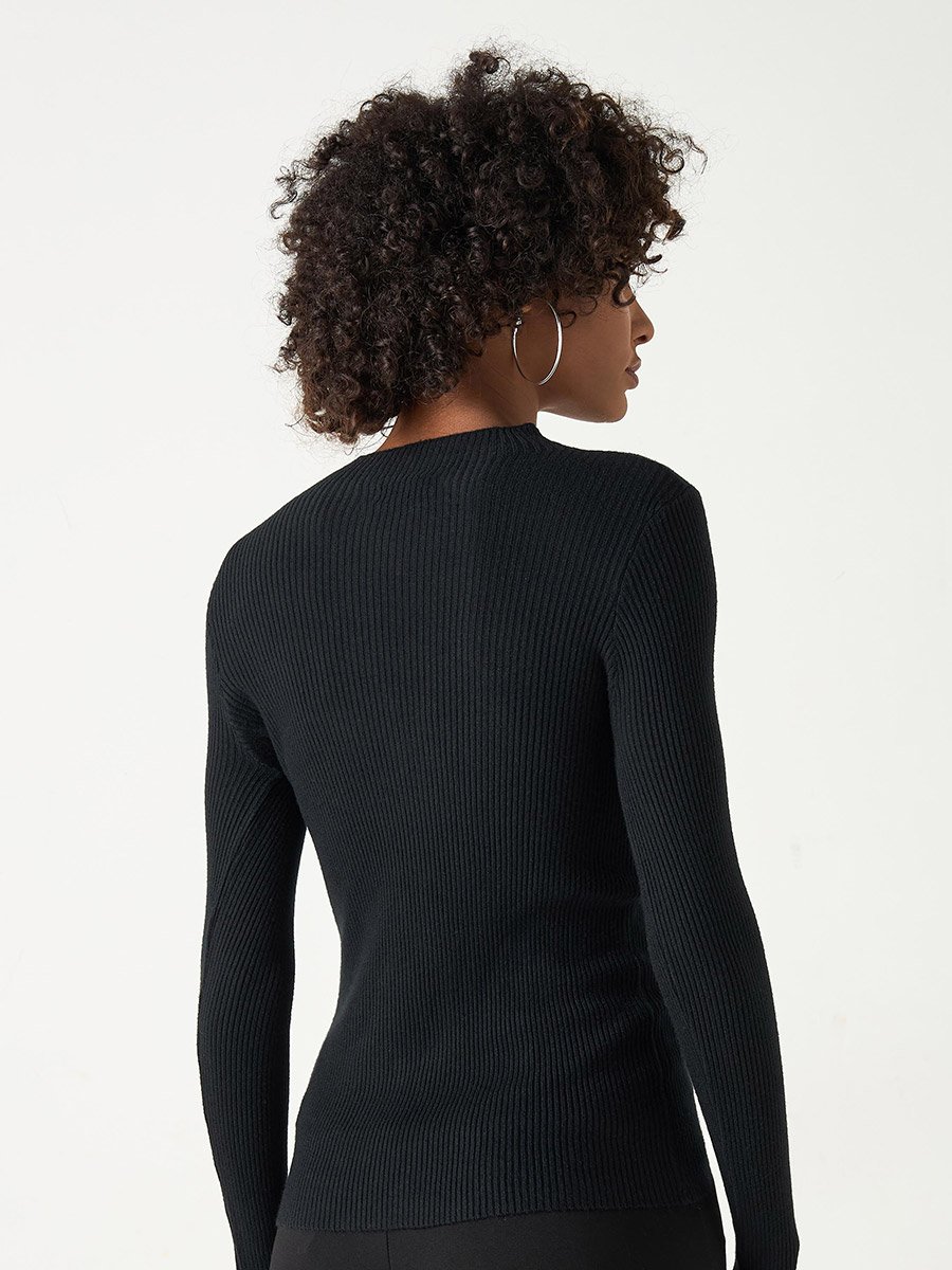 Ribbed Sweater with Long Sleeves