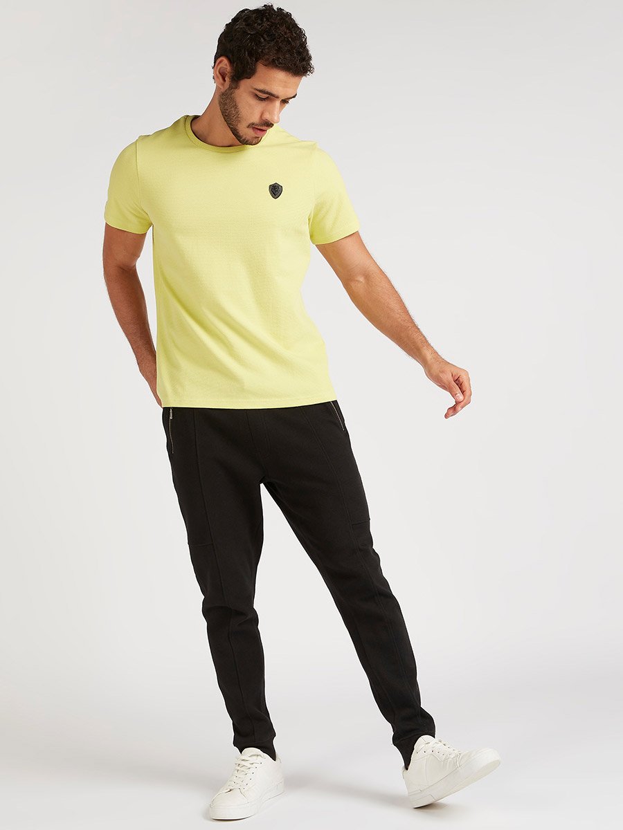 Solid Joggers with Drawstring Closure and Pockets