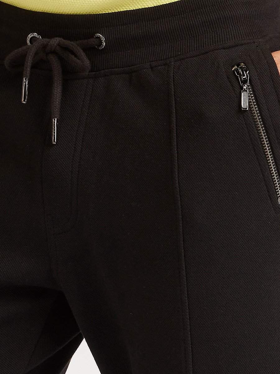 Solid Joggers with Drawstring Closure and Pockets
