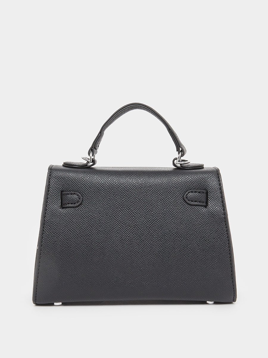 Twisted Lock Handbag with Detachable Strap