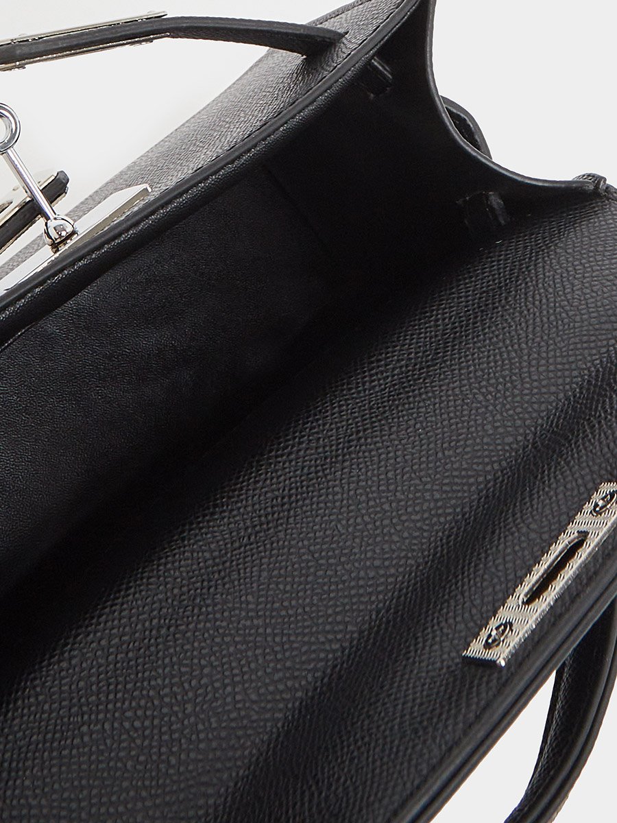 Twisted Lock Handbag with Detachable Strap
