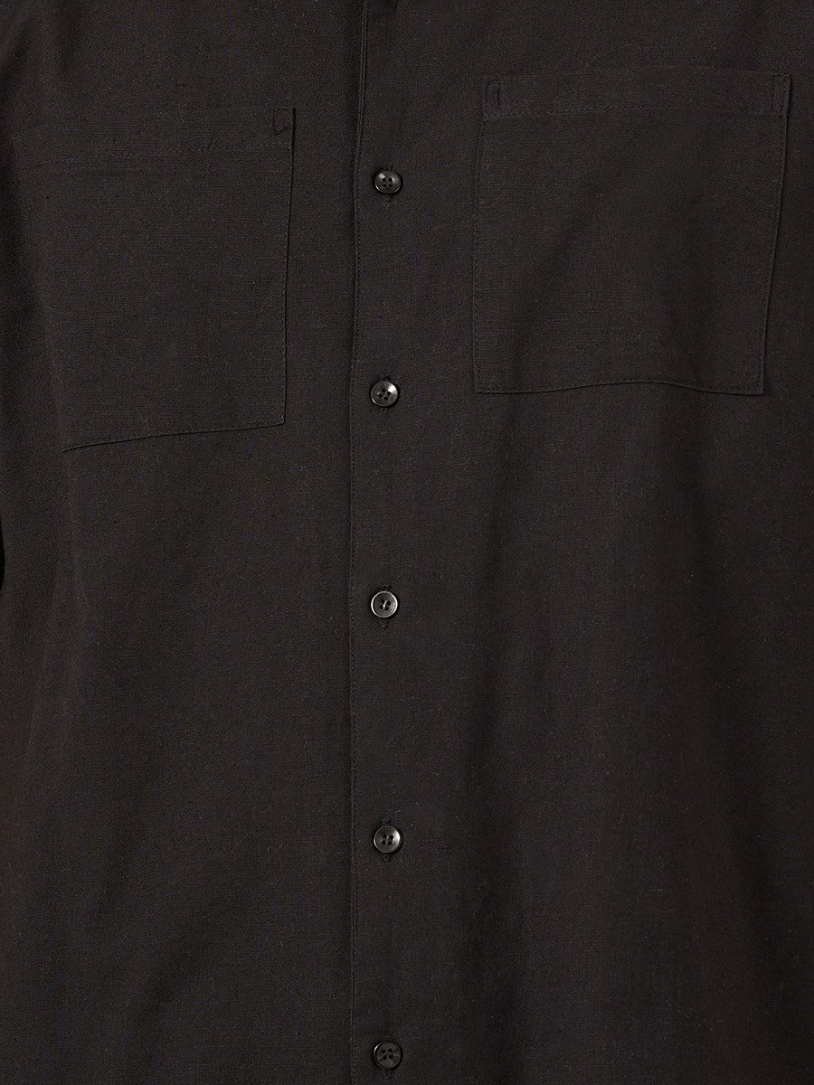 Plain Linen Blend Relaxed Fit Shirt and Shorts Co-Ords