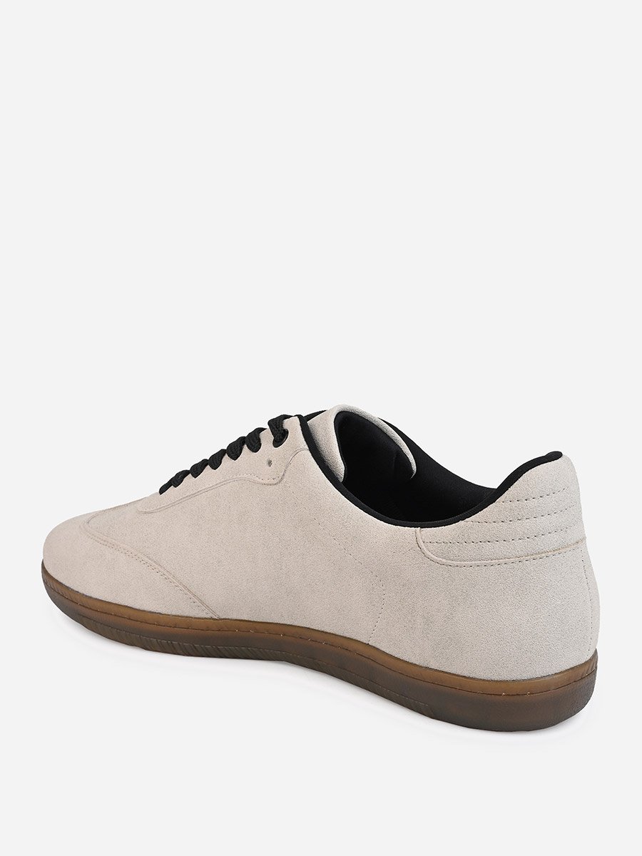 Suede Upper Two Stripe Court Sneakers