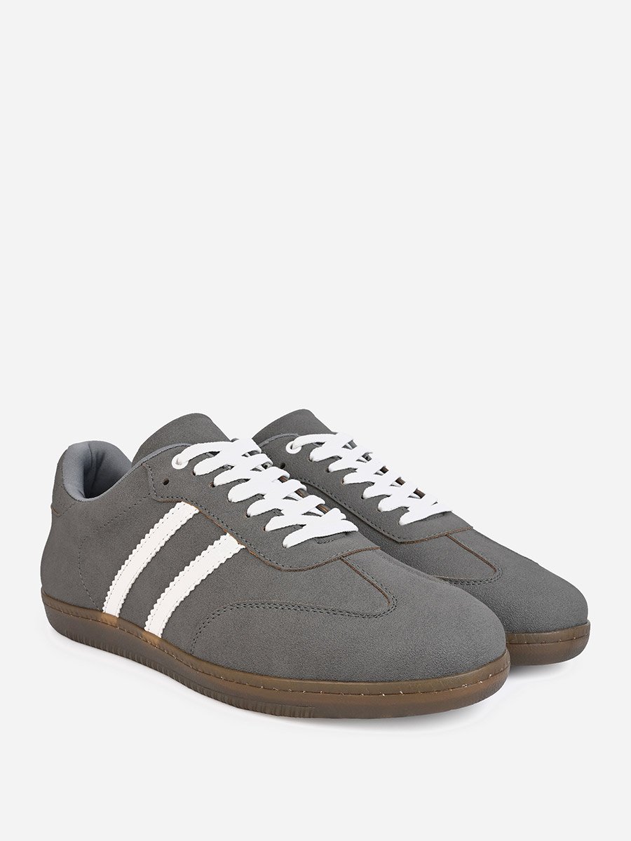 Suede Upper Two Stripe Court Sneakers For Men at Saudi | Styli